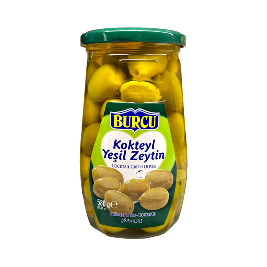 Purk suuri rohelisi kokteilioliive kividega 580g