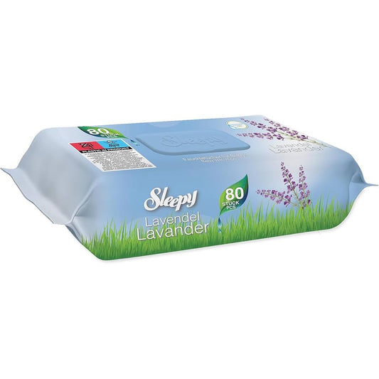Niisked salvrätikud (lastele), Sleepy, lavendel (80 tk)