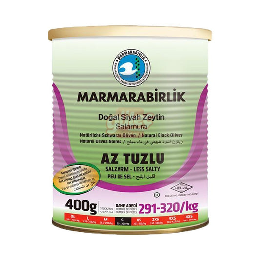 Marmarabirlik rohelised oliivid, suurus S (vähem soolatud) 400g