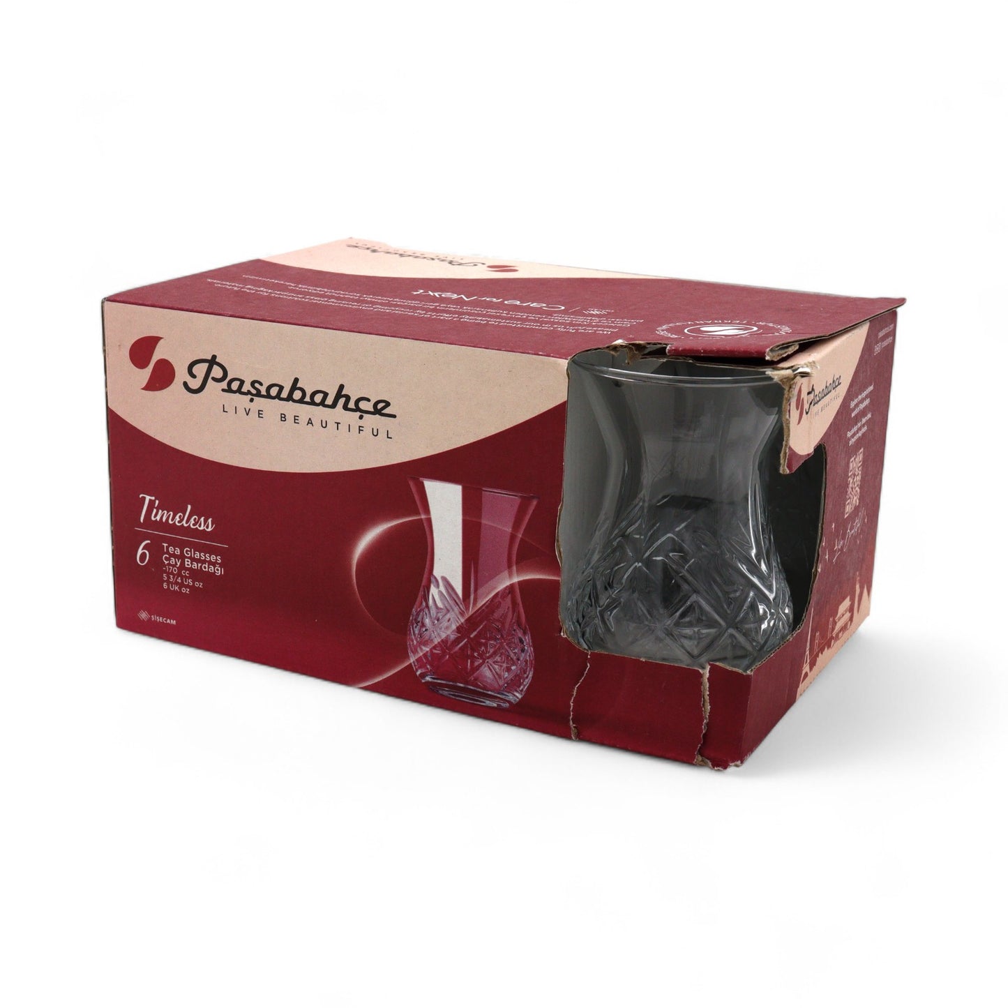 Tējas glāzes, TIMELESS PASABAHCE, 6x150ml