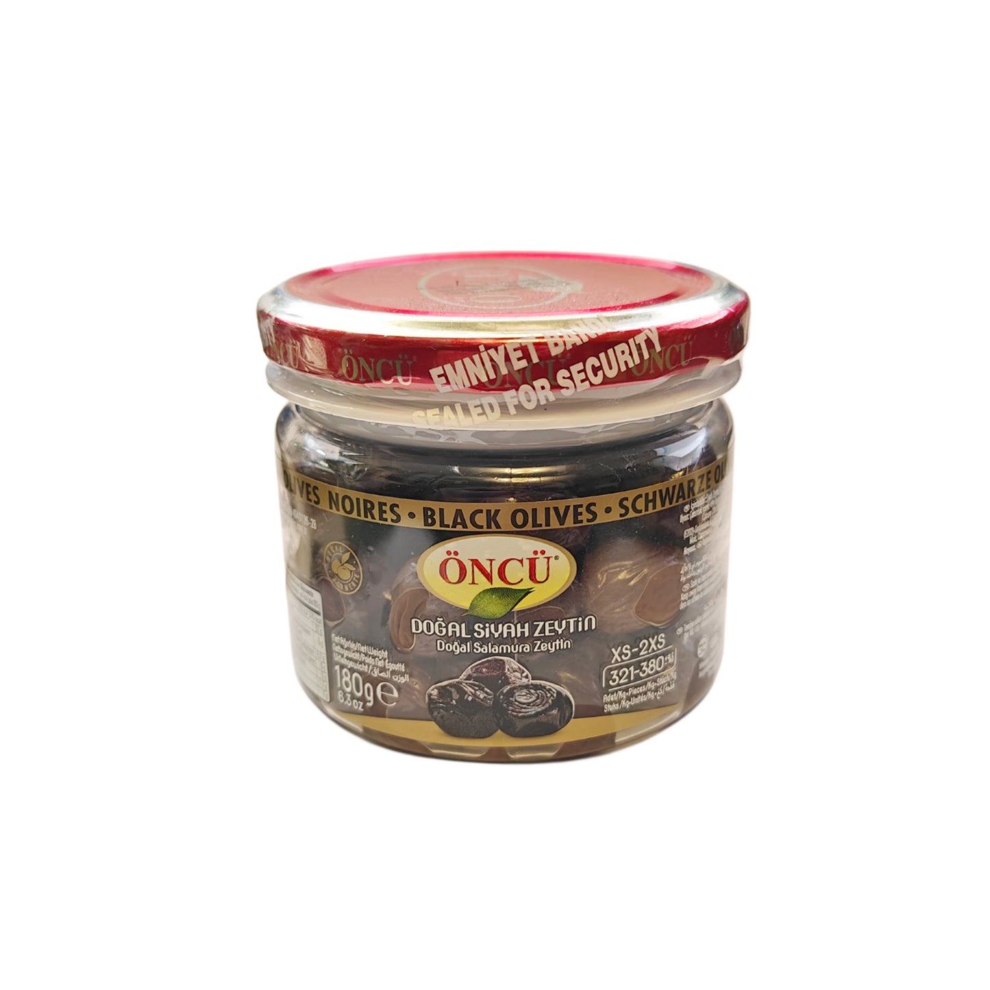 Mustad oliivid, Öncü, soolatud (Xs)-(2xs) 180 G