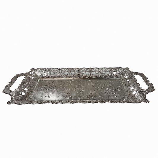 Turku kafijas, tējas paplāte sudraba krāsā (metāla)