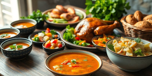 Mājas gatavots ēdiens uz galda