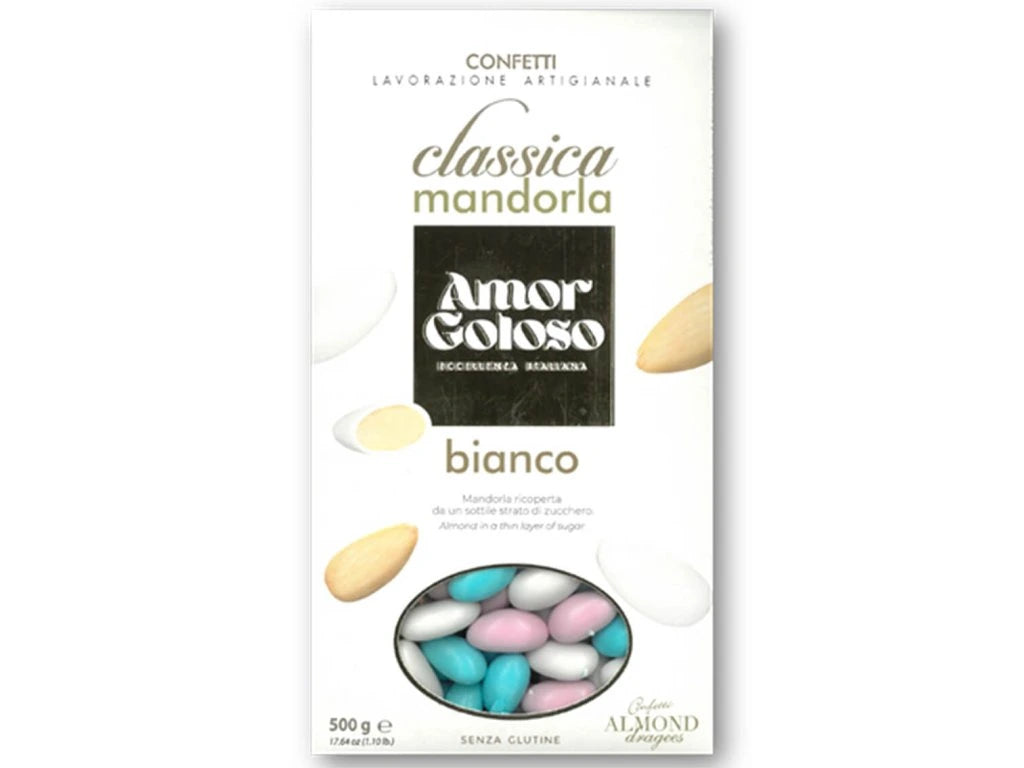 Amor Goloso Bianco Mandli dražeed, gluteenivabad 500g  