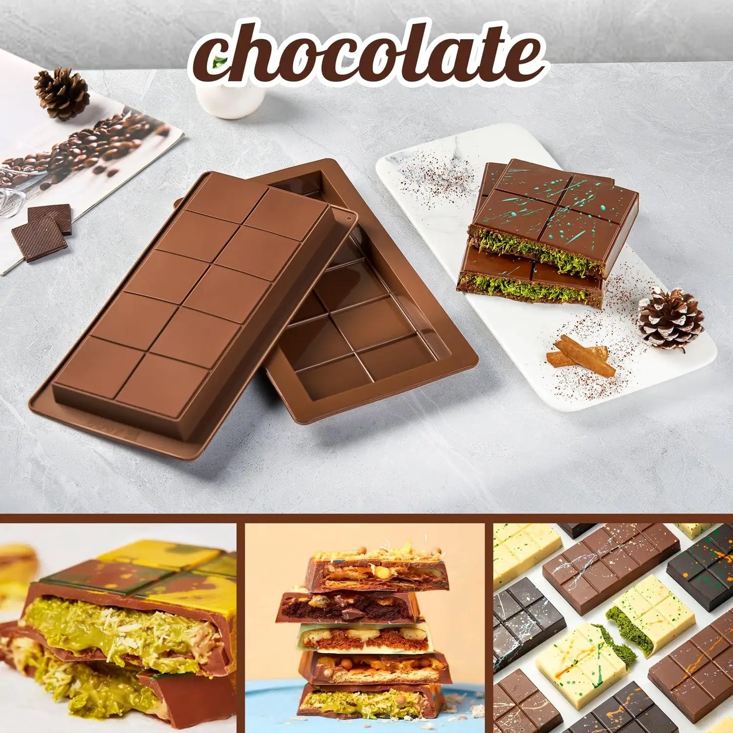 Silikoonvorm Dubai šokolaadi valmistamiseks