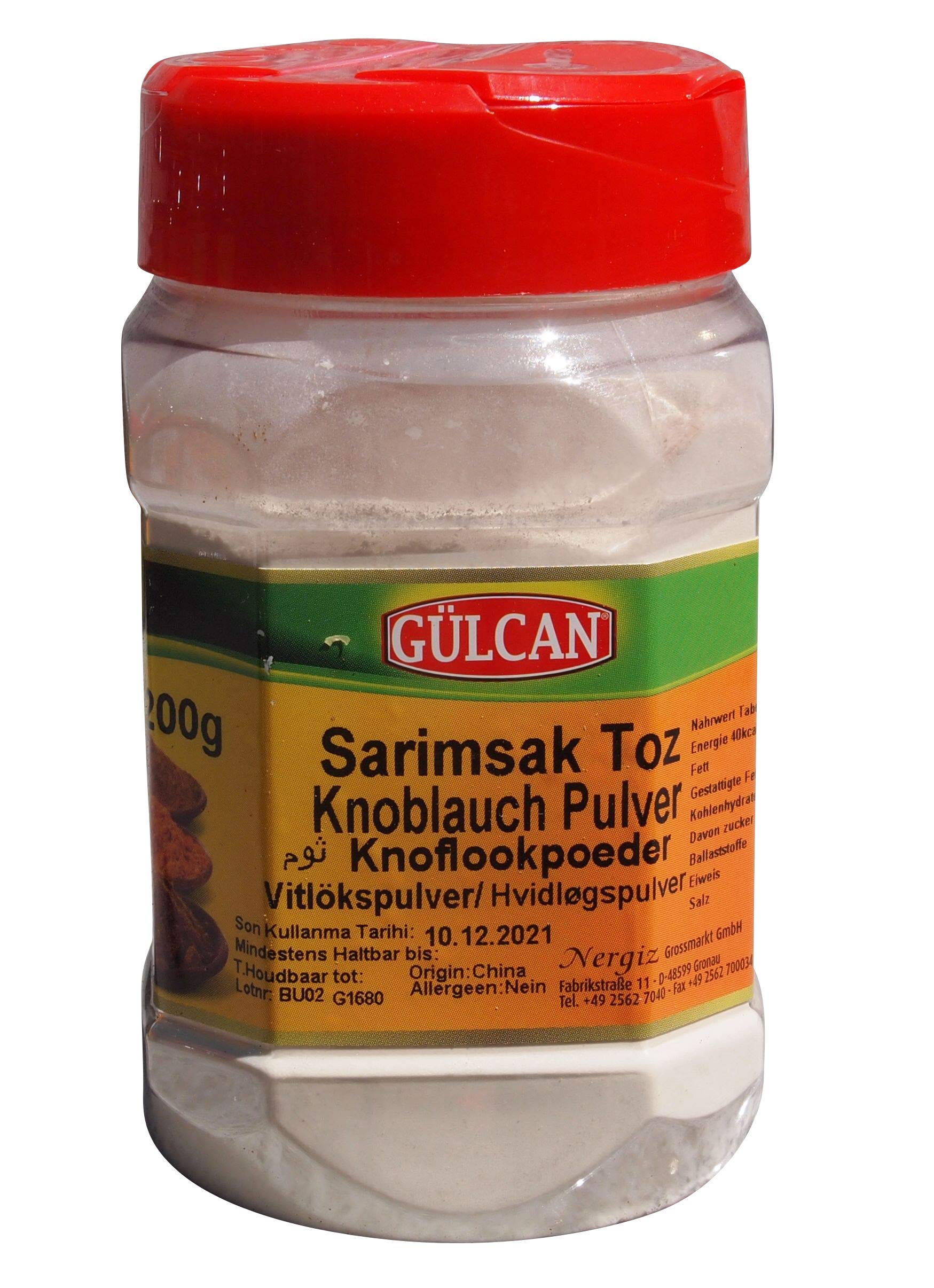 Gulcan küüslaugupulbri maitseaine, 200g 