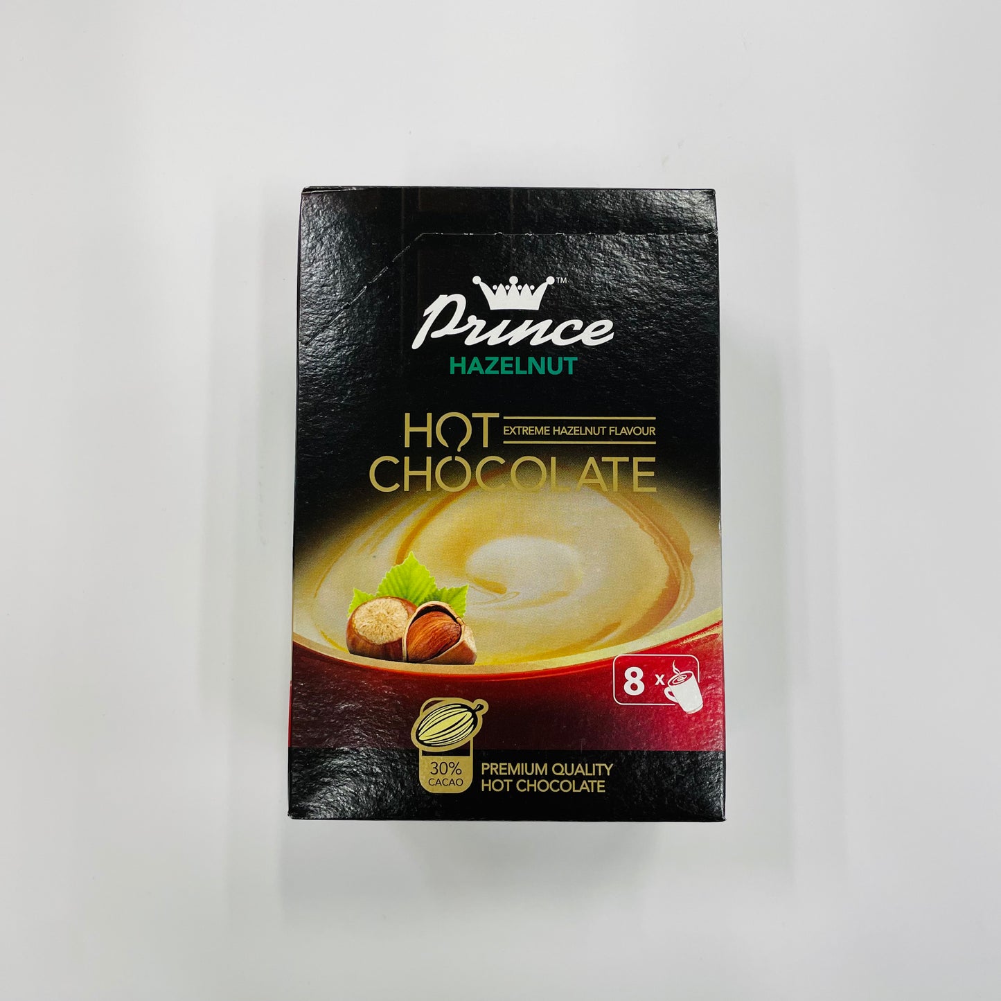 Prince kuum šokolaad, kakao ja sarapuupähkli maitsega 8x25g 