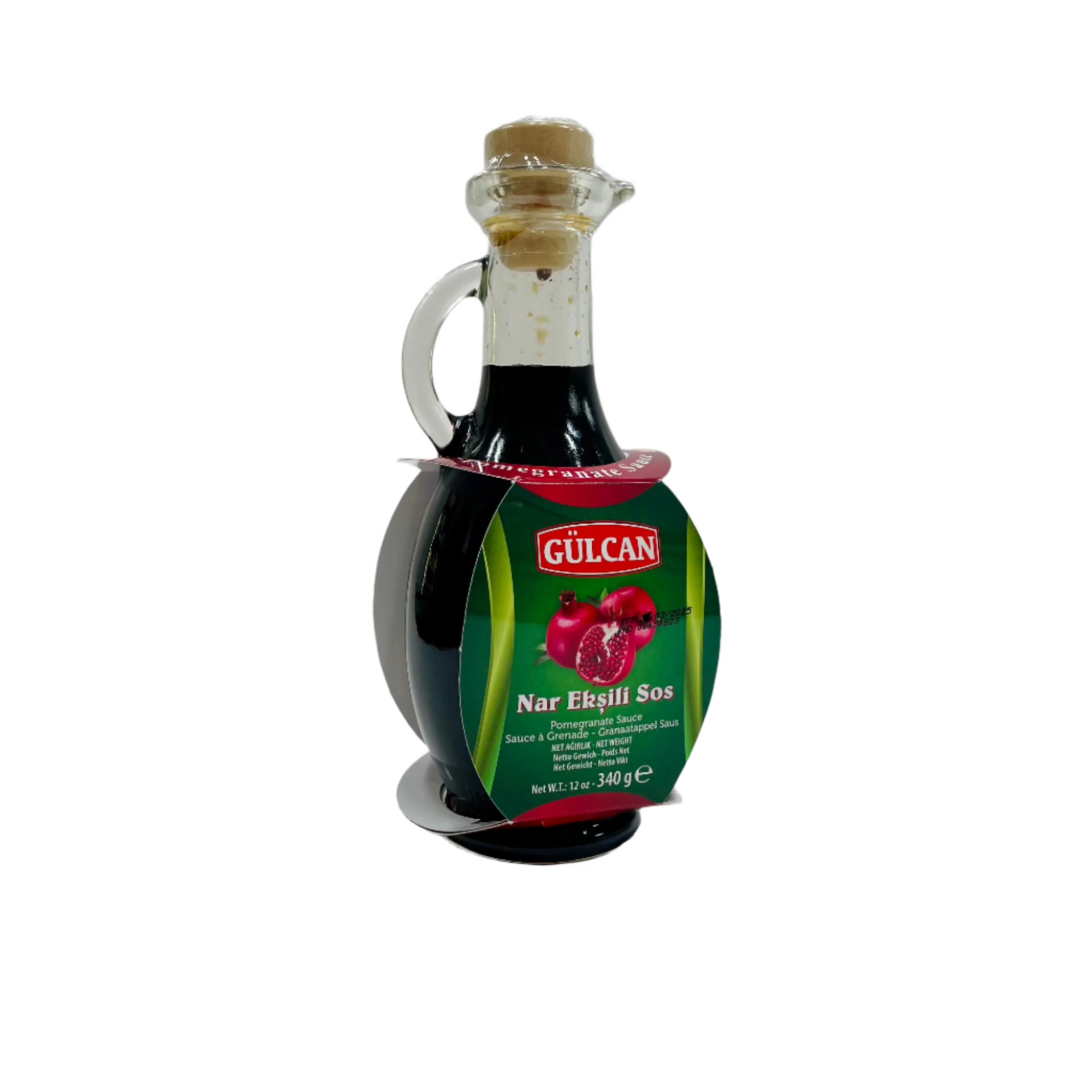Gulcan granaatõunakaste, klaaspudel 340g Granātābolu mērce