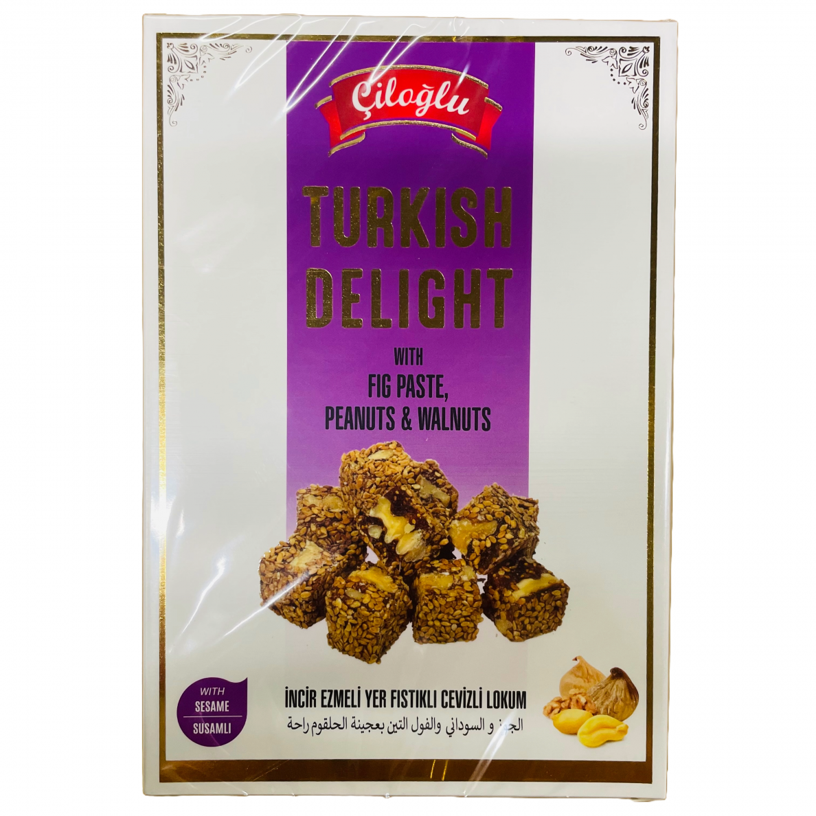 Lokum maapähklite, viigimarjade ja seesamiseemnetega CILOGLU, 200 g 