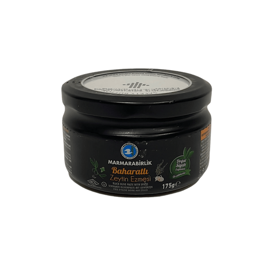 Marmarabirlik jahvatatud mustad oliivid (oliivipasta vürtsidega) 175g