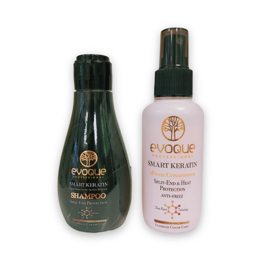 EVOQUE PROFESSIONAL SMART KERATIN CEĻOJUMA KOMPLEKTS (100 ML + 100 ML) 
