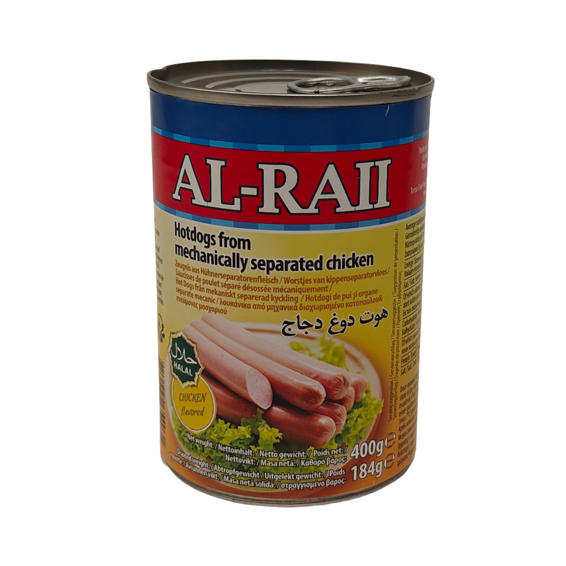 Al-rai hot dog kanavorstid Halal 400g/184g hotdog