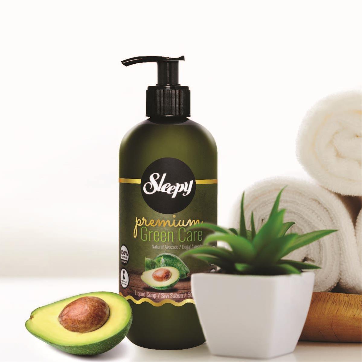 Premium Green Care looduslik avokaado, salvei ja aaloe käteseep 500ml dababīga avokādo, salvijas un alojas