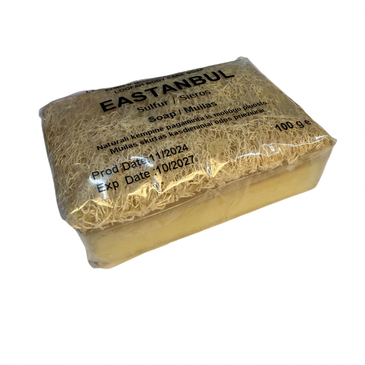 Traditsioonilised looduslikud glütseriini seebid, käsitööna valmistatud väävli lõhnaga, 100g 