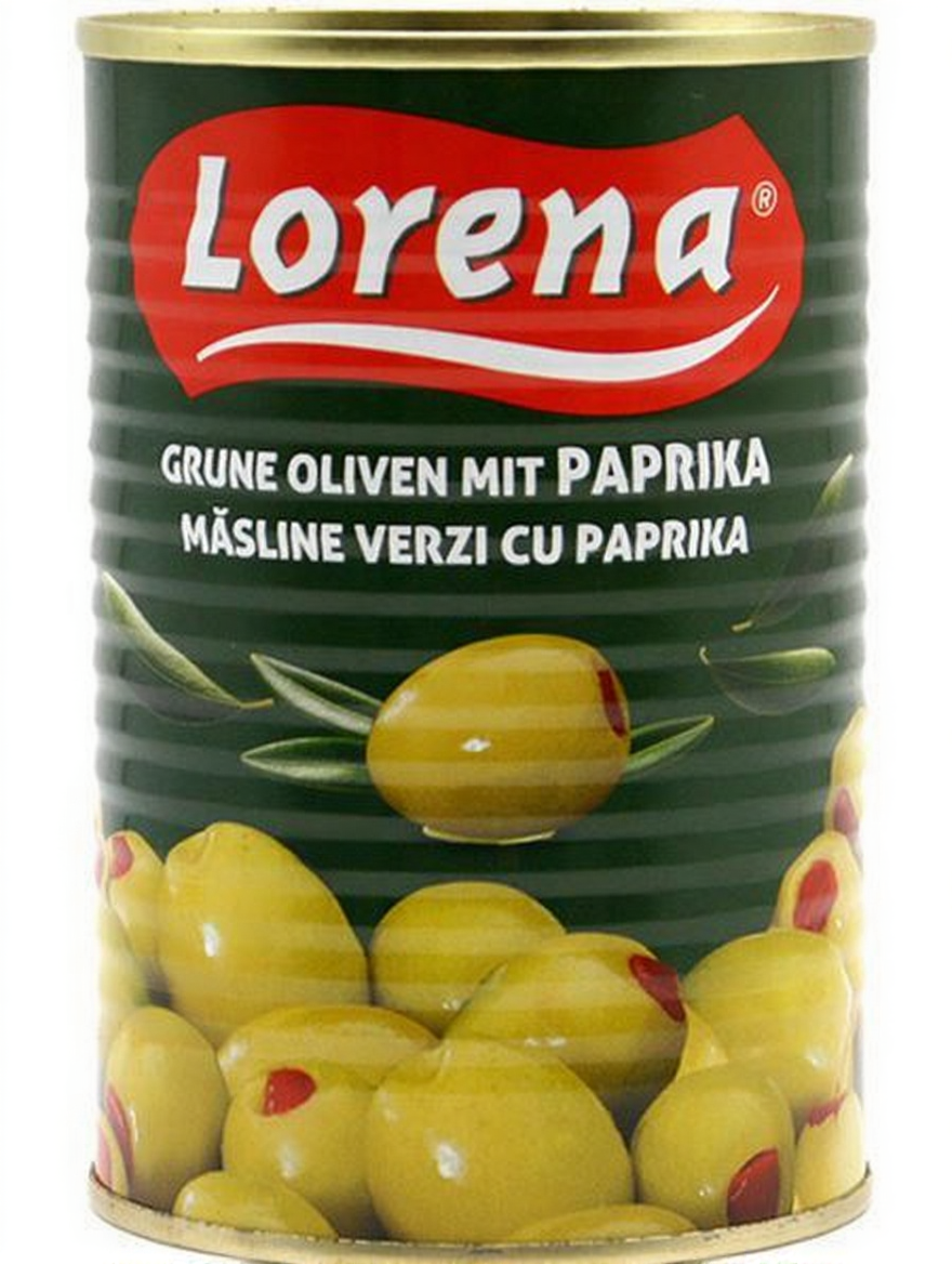 Lorena, Zeytin Zaļās olīvas ar papriku, 300g 