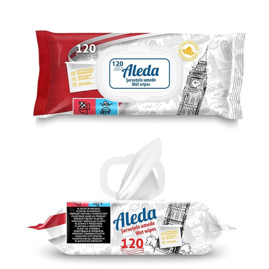 Niisked salvrätikud, ALEDA, Suurbritannia disain, 120 tk