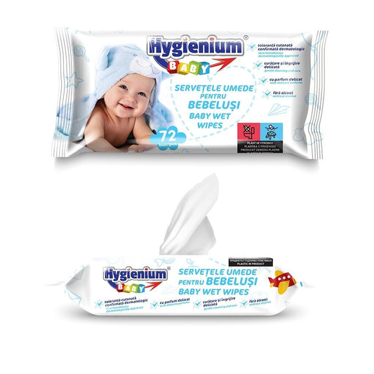 Niisked salvrätikud, beebidele, HYGIENIUM, 72 tk