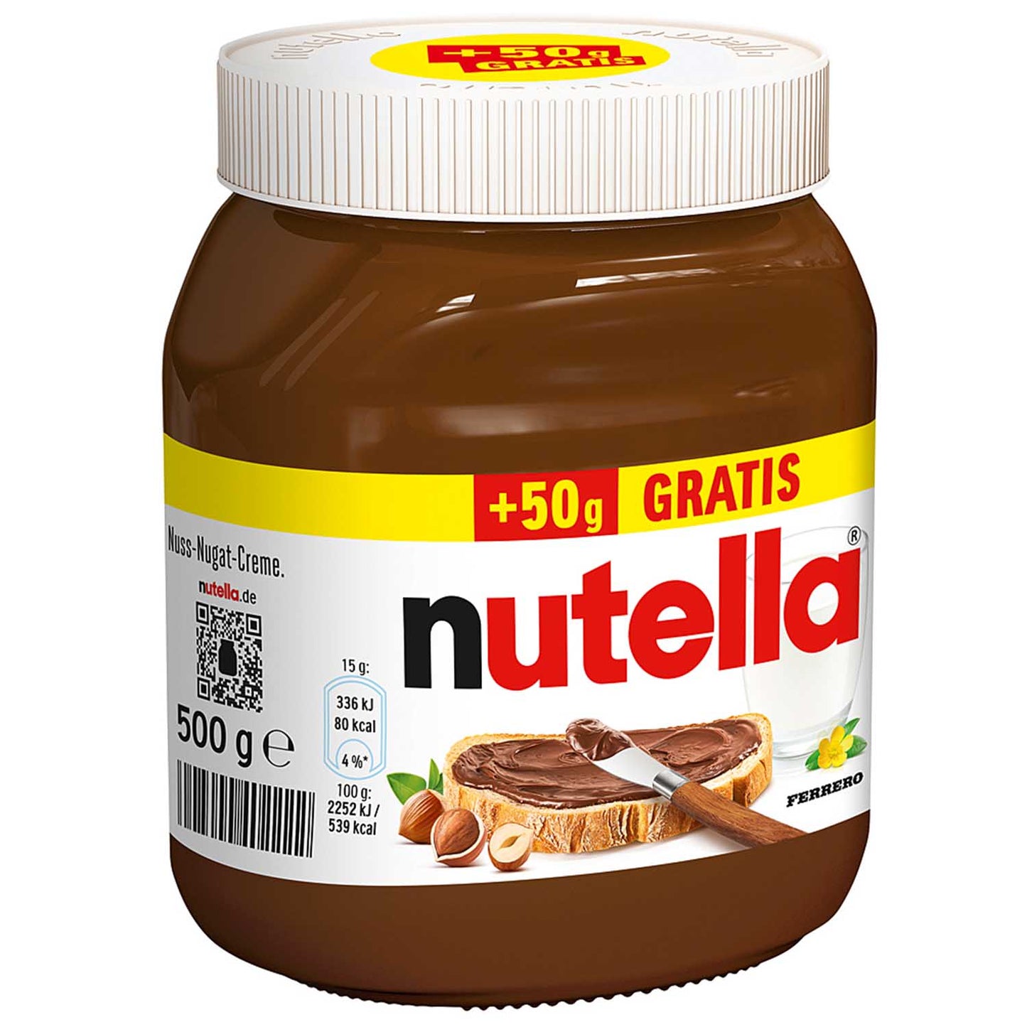 Nutella, lazdu riekstu krēms 450g + 50g