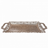 Turku kafijas, tējas paplāte rožu krāsā (metāla)