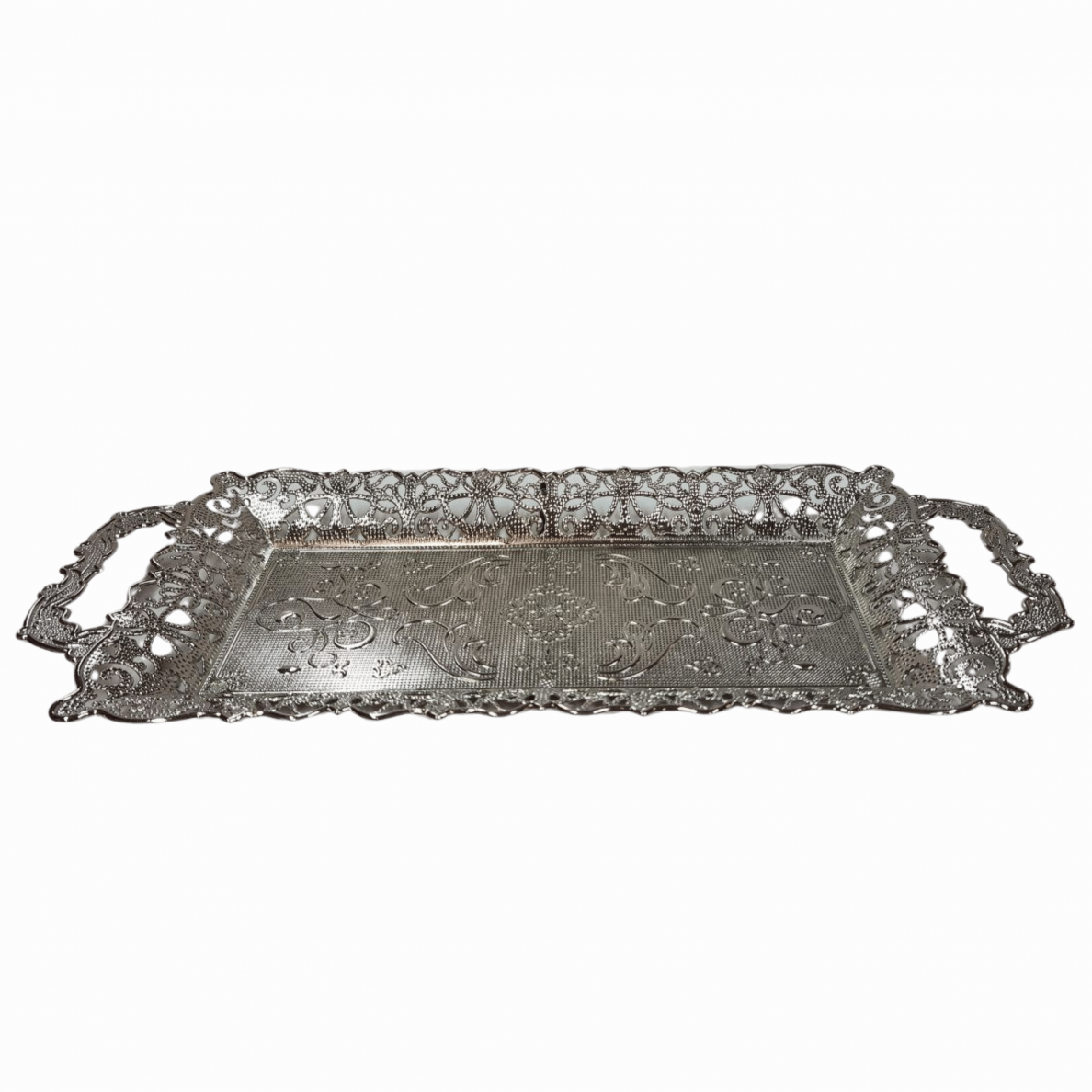 Turku kafijas, tējas paplāte sudraba krāsā (metāla) 